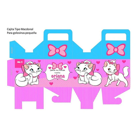 Kit Imprimible Candy Bar Gatita Marie + Super Pack Regalos