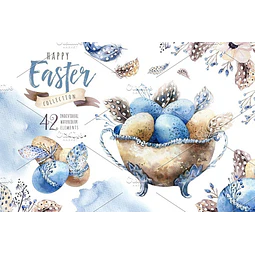 Cliparts Png Huevos De Pascuas  Acuarela Watercolor Pa30