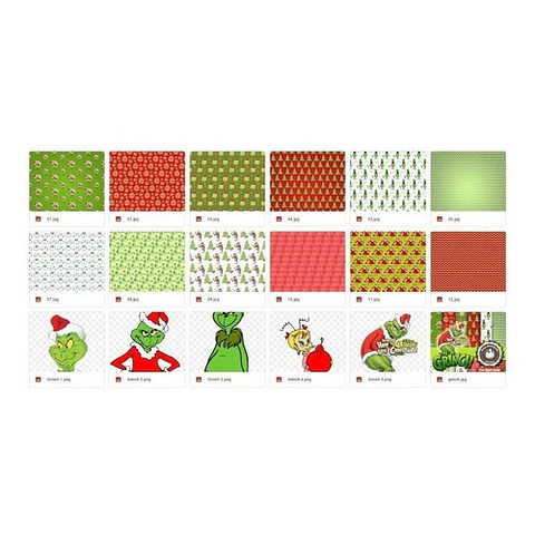 Kit Imprimible Pack Fondos Clipart -  El Grinch