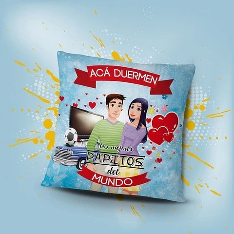 Plantillas Familia Almohadas Sublimación Psd