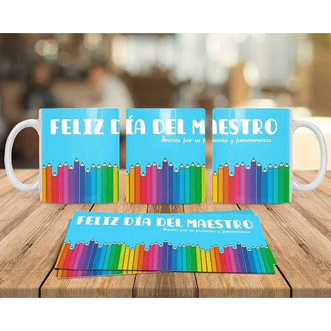 Plantillas Sublimación Tazas - Día Del Maestro #4