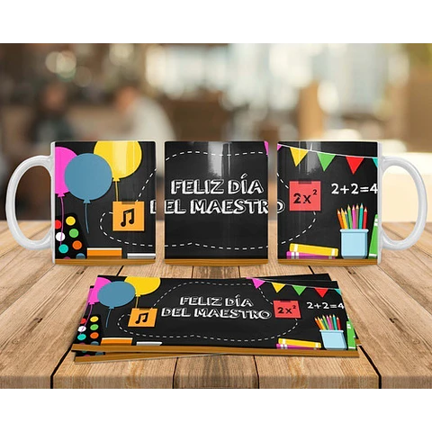 Plantillas Sublimación Tazas - Día Del Maestro #4