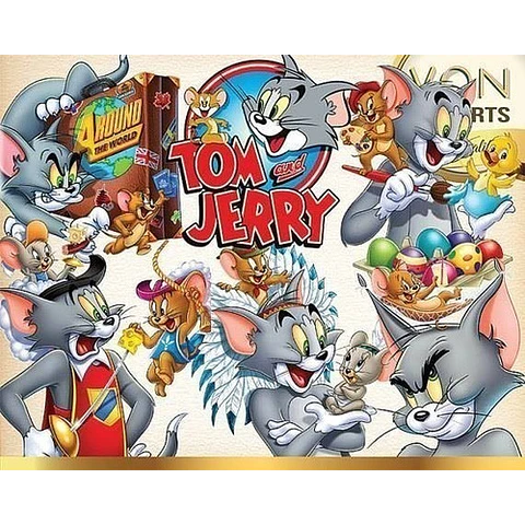 Kit Imprimible   Tom & Jerry  66 Imágenes Png 