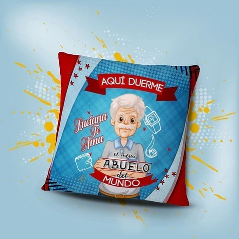 Plantillas Familia Almohadas Sublimación Psd