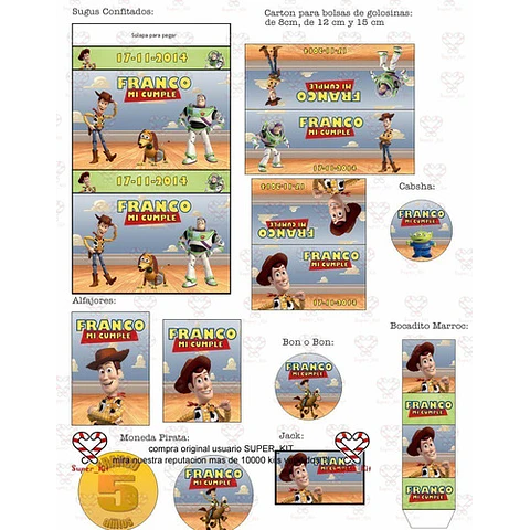Kit Imprimible Toy Story Editable