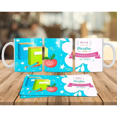 Plantillas Sublimación Tazas - Día Del Maestro #4