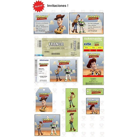 Kit Imprimible Toy Story Editable