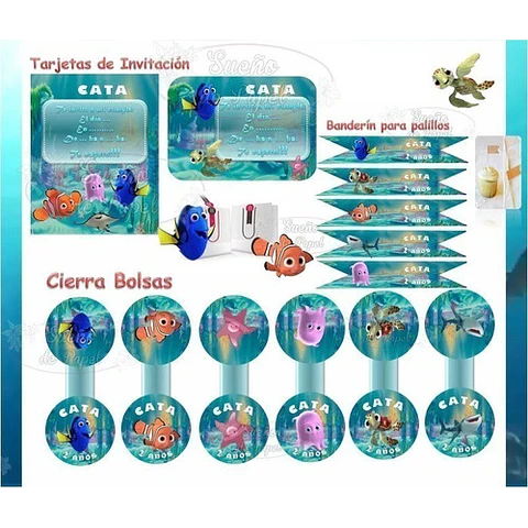 Kit Imprimible Buscando A Dory Nemo Editable