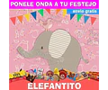 Kit Imprimible Elefante Rosa Editable