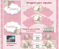 Kit Imprimible Elefante Rosa Editable