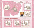 Kit Imprimible Elefante Rosa Editable