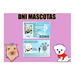 Plantillas Dni Mascotas / 3 Versiones Editables Photoshop