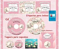 Kit Imprimible Elefante Rosa Editable