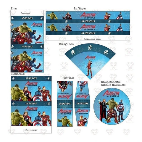 Kit Imprimible Vengadores Avengers Editable
