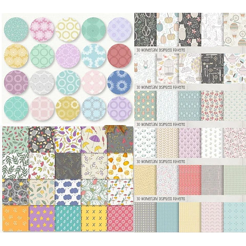 Patterns Vectorizados Megapack - Patrones En Vectores & Png 