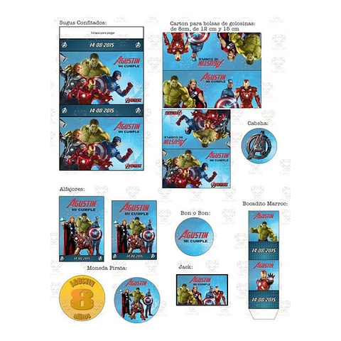 Kit Imprimible Vengadores Avengers Editable
