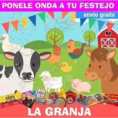 Kit Imprimible La Granja Animalitos Editable