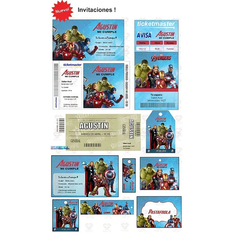 Kit Imprimible Vengadores Avengers Editable