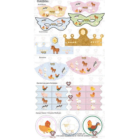 Kit Imprimible La Granja Animalitos Editable