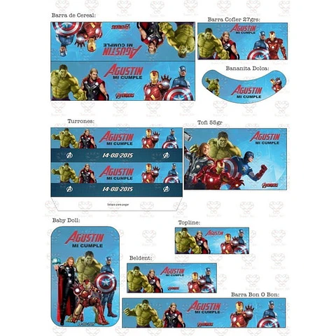Kit Imprimible Vengadores Avengers Editable