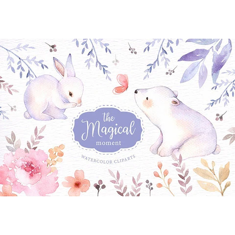 Cliparts Imagenes Png Conejo Y Oso Acuarelas Es20