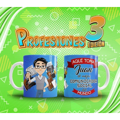 Profesiones Aquí Toma El Mejor Sublimacion Tazas Pack 3