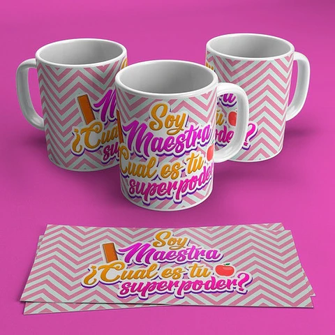 Pack + 60 Plantillas Sublimación Tazas - Día Del Maestro