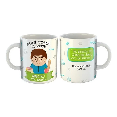 Pack + 60 Plantillas Sublimación Tazas - Día Del Maestro