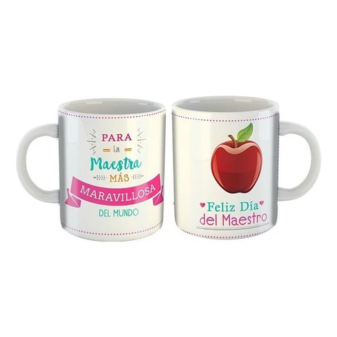 Pack + 60 Plantillas Sublimación Tazas - Día Del Maestro