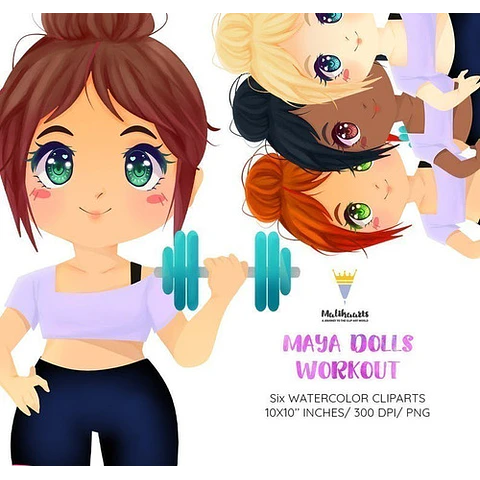 Cliparts Imagenes Png Niñas Haciendo Gym M32
