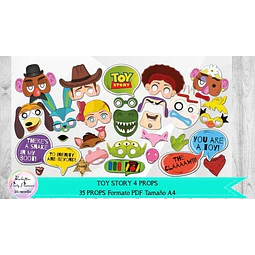 Toy Story 4 Photo Booth Props X 35 Formato Pdf Tamaño A4
