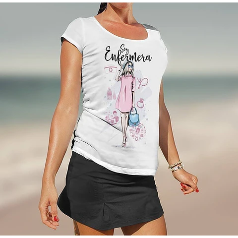 Plantillas Sublimación Remeras - Profesiones Mujer