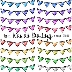 Cliparts Imagenes Png Banderines Color Pastel Acuarela Jk9