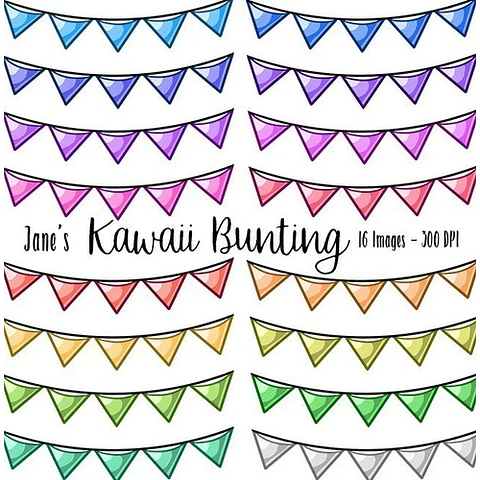 Cliparts Imagenes Png Banderines Color Pastel Acuarela Jk9