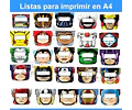 Kit Imprimible Mascaras Infantiles Protectores Faciales