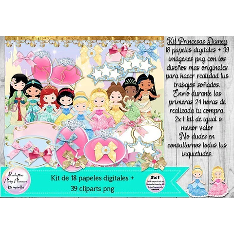 Imágenes, Elementos Y Papeles Princesas Disney
