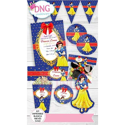 Kit Imprimible Invitaciones Candy Bar Png / Blanca Nieves