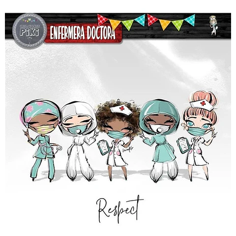 Pack Imágenes Clipart Enfermera Doctora