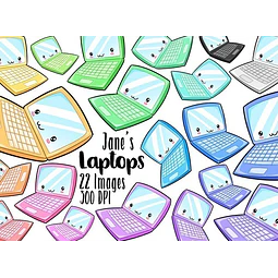 Cliparts Imagenes Png Laptos Notebooks Colores Pasteles Jk34