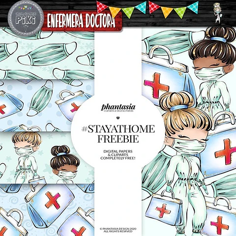 Pack Imágenes Clipart Enfermera Doctora