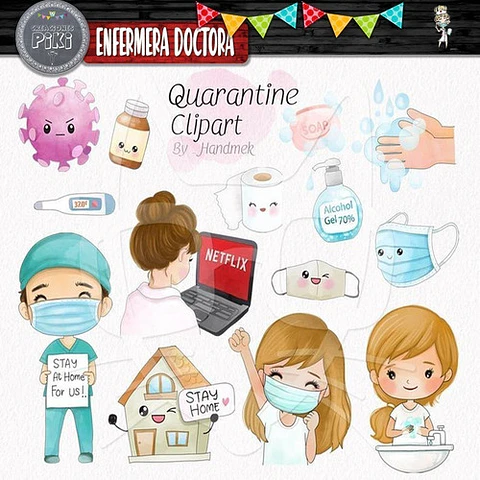 Pack Imágenes Clipart Enfermera Doctora