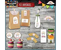 Kit Imprimible Candy Bar Unicornio Dorado El Mas Completo