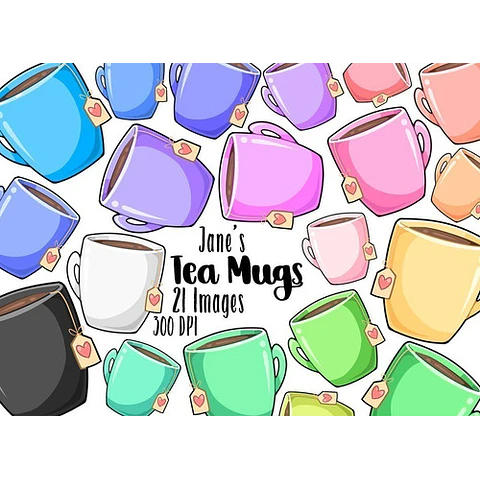 Cliparts Imagenes Png Tazas De Te Colores Pasteles Jk68
