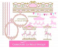 Cliparts Png Y Papeles Digitales Carrousel Rosa M25