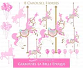 Cliparts Png Y Papeles Digitales Carrousel Rosa M25