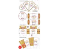 Kit Imprimible Unicornio Dorado Editable