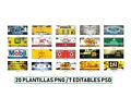 20 Plantillas Sublimación Tazas - Autos Aceite Mecánico