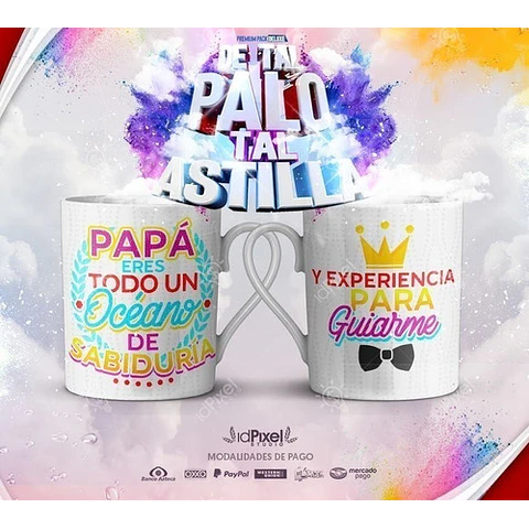 Plantillas Sublimación Tazas Día Padre Tal Palo Tal Astilla