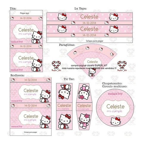 Kit Imprimible Hello Kitty Editable