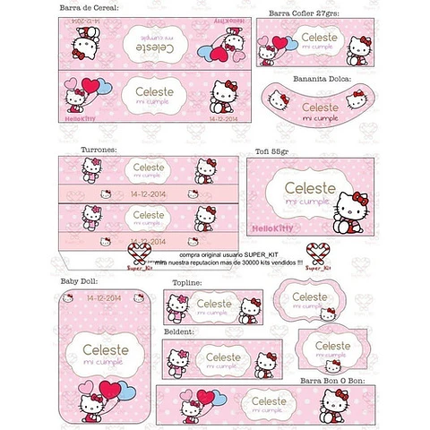 Kit Imprimible Hello Kitty Editable